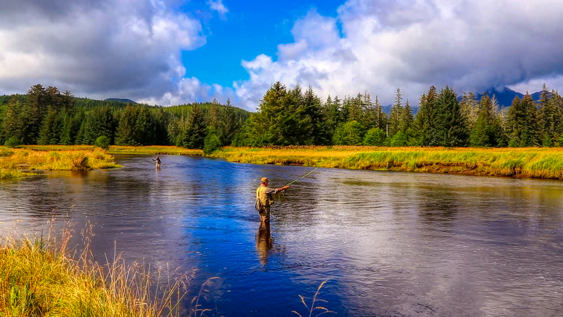 Beautiful freshwater fly fishing adventure